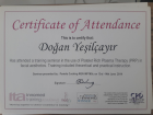 Dt. Doğan Yeşilçayır Diş Hekimi sertifikası