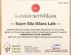 Klinik Psikolog  Eda Dilara Lale Gamsızoğlu Psikoloji sertifikası
