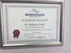 Uzm. Dr. Doğanay Kürkçü Biorezonans Sertifikalı Tıp Doktoru sertifikası