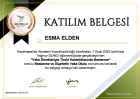Dyt. Esma Elden Diyetisyen sertifikası