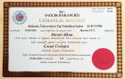 Prof. Dr. Murat Alkan Çocuk Cerrahisi sertifikası