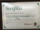 Uzm. Dt. Mehmet Emin Örük Diş Hekimi sertifikası
