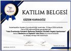 Dyt. Gizem Karagöz Diyetisyen sertifikası
