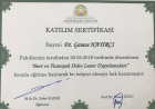 Uzm. Dt. Gamze Hayırcı Diş Hekimi sertifikası