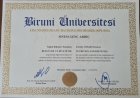Dyt. Sinem Genç Ardıç Diyetisyen sertifikası