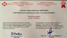 Dyt. Elif Aydiş Diyetisyen sertifikası