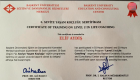 Dyt. Elif Aydiş Diyetisyen sertifikası