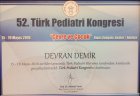 Uzm. Dr. Devran Demir Çocuk Sağlığı ve Hastalıkları sertifikası