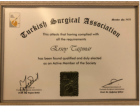Op. Dr. Ersoy Taşpınar Genel Cerrahi sertifikası