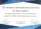 Doç. Dr. Buğra Coşkun Kadın Hastalıkları ve Doğum sertifikası