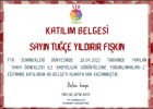Fzt. Tuğçe Yıldırır Fışkın Fizyoterapi sertifikası