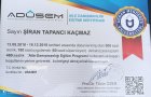 Uzm. Kl. Psk. Şiran Tapancı Kaçmaz Psikoloji sertifikası