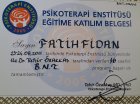 Uzm. Psk. Dan. Fatih Fidan Psikoloji sertifikası
