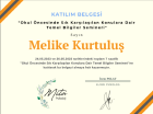 Psk. Dan. Melike Kurtuluş Psikolojik Danışman sertifikası
