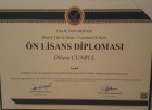 Dyt. Dilara Cunbul Diyetisyen sertifikası