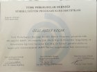 Uzm. Psk. Özge Koçak Psikoloji sertifikası