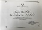 Uzm. Kl. Psk. Ece Ergür Psikoloji sertifikası