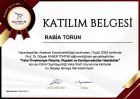 Dyt. Rabia Torun Diyetisyen sertifikası