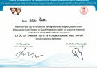 Op. Dr. Arzu Değirmenci Akar Kadın Hastalıkları ve Doğum sertifikası