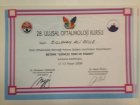 Op. Dr. Diclehan Ali Dicle Göz Hastalıkları sertifikası