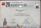 Uzm. Dt. Emine  Betül Yavuz Diş Hekimi sertifikası