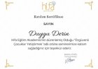 Psk. Duygu Derin Psikoloji sertifikası