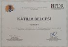 Uzm. Psk. Dan. Ece Eken Psikolojik Danışman sertifikası