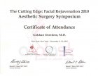 Op. Dr. Gökhan Özerdem Plastik Rekonstrüktif ve Estetik Cerrahi sertifikası
