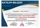 Psk. Şura Bozkurt Psikoloji sertifikası