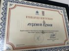 Uzm. Kl. Psk. Ayşenur Özhan Klinik Psikolog sertifikası