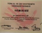 Op. Dr. Hakan Kıvılcım Ortopedi ve Travmatoloji sertifikası