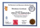 Dr. Cemalettin Ekmekcioğlu Geleneksel ve Tamamlayıcı Tıp sertifikası