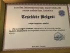 Uzm. Dyt. Ayşenur Şahin Bilgin Diyetisyen sertifikası