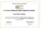 Uzm. Dr. Ersin Aydın Dermatoloji sertifikası