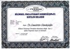 Dr. Cemalettin Ekmekcioğlu Geleneksel ve Tamamlayıcı Tıp sertifikası
