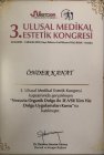 Dr. Önder Kanat Medikal Estetik Tıp Doktoru sertifikası