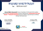 Psk. Dan. Berivan Acet Psikolojik Danışman sertifikası
