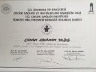 Doç. Dr. Canan Kocaman Çocuk Sağlığı ve Hastalıkları sertifikası
