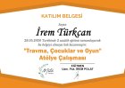 Uzm. Psk. Dan. İrem Türkcan Psikolojik Danışman sertifikası