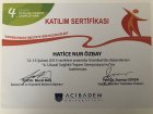 Uzm. Dyt. Hatice Nur Özbay Diyetisyen sertifikası