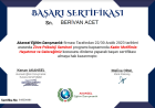 Psk. Dan. Berivan Acet Psikolojik Danışman sertifikası