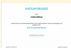 Uzm. Psk. Emine Bektaş Psikoloji sertifikası