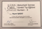 Prof. Dr. Haşmet Yazıcı Kulak Burun Boğaz hastalıkları - KBB sertifikası