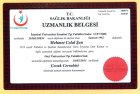 Op. Dr. Mehmet Celal Şen Çocuk Cerrahisi sertifikası