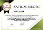 Dyt. Esma Elden Diyetisyen sertifikası