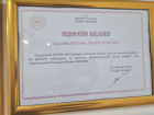 Op. Dr. Rabia Başer Açıkgöz Kadın Hastalıkları ve Doğum sertifikası