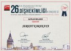 Dt. Serhat Karakaya Diş Hekimi sertifikası