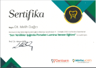 Dt. Melih Dağcı Diş Hekimi sertifikası