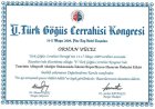 Doç. Dr. Orhan Yücel Göğüs Cerrahisi sertifikası