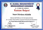 Op. Dr. Dürdane Keskin Plastik Rekonstrüktif ve Estetik Cerrahi sertifikası